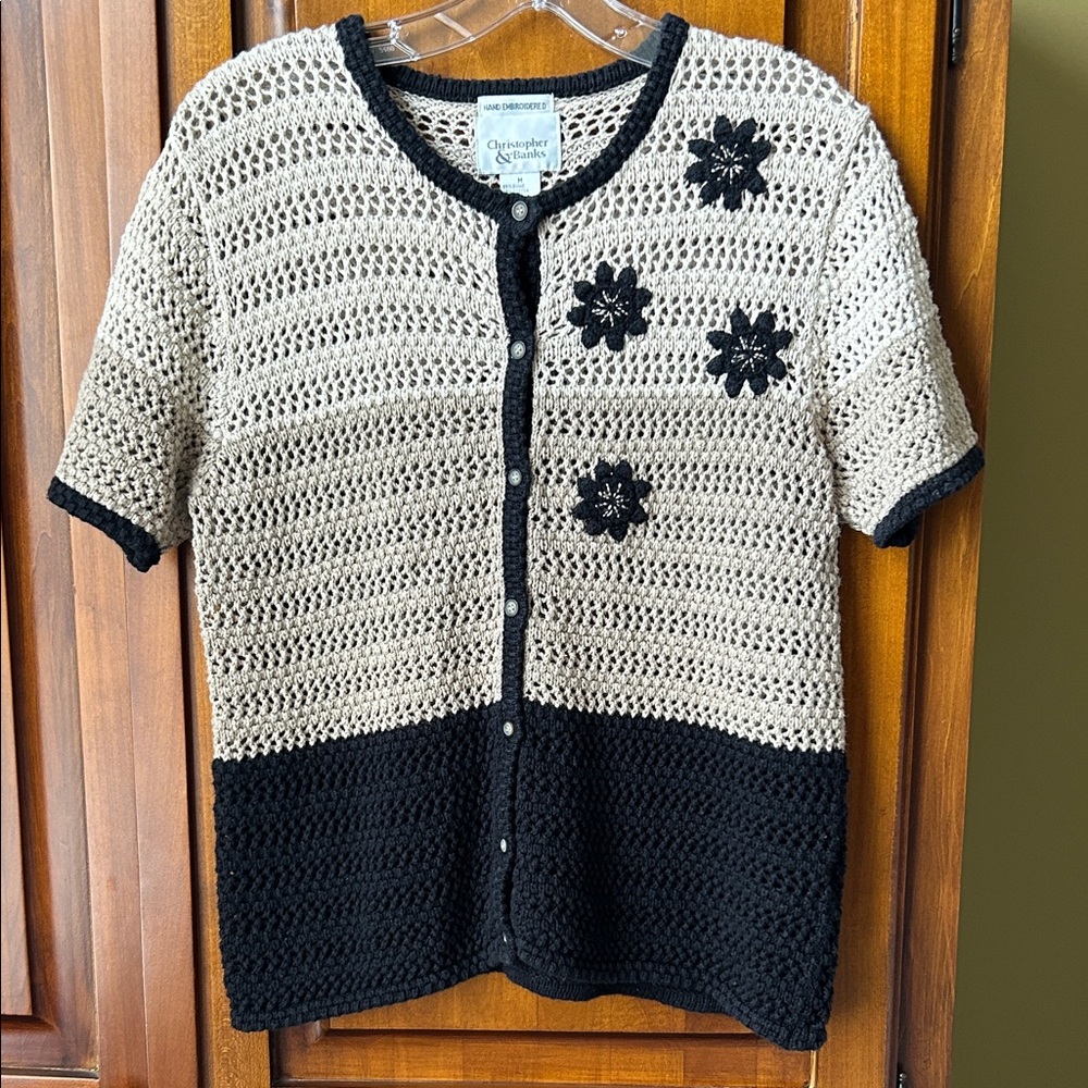 Christopher & Banks Hand Embroidered Cardigan